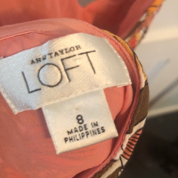 LOFT Floral Halter Midi Dress - Red and Pink - Picture 5 of 6